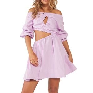 NWT Sovere Entice Reversible Mini Dress in Frosted Lilac Size‎ Medium